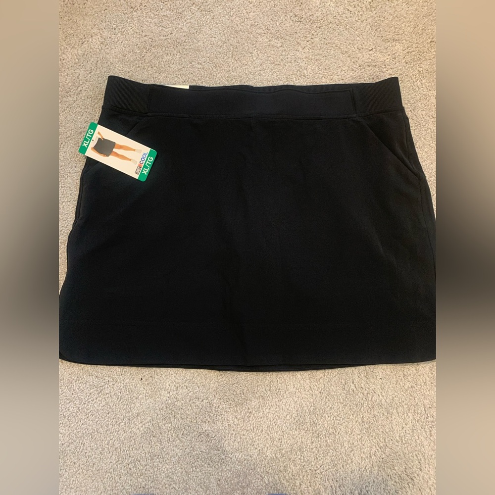 32 Degrees Cool | Black Skort | Black | XL | Inner Shorts with pockets NWT